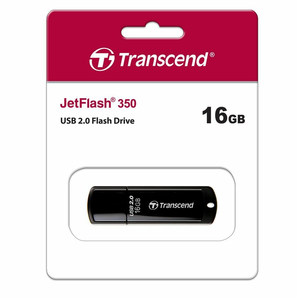 Флеш-накопитель TRANSCEND JetFlash 350 16GB (TS16GJF350), официальная гарантия — фото 1