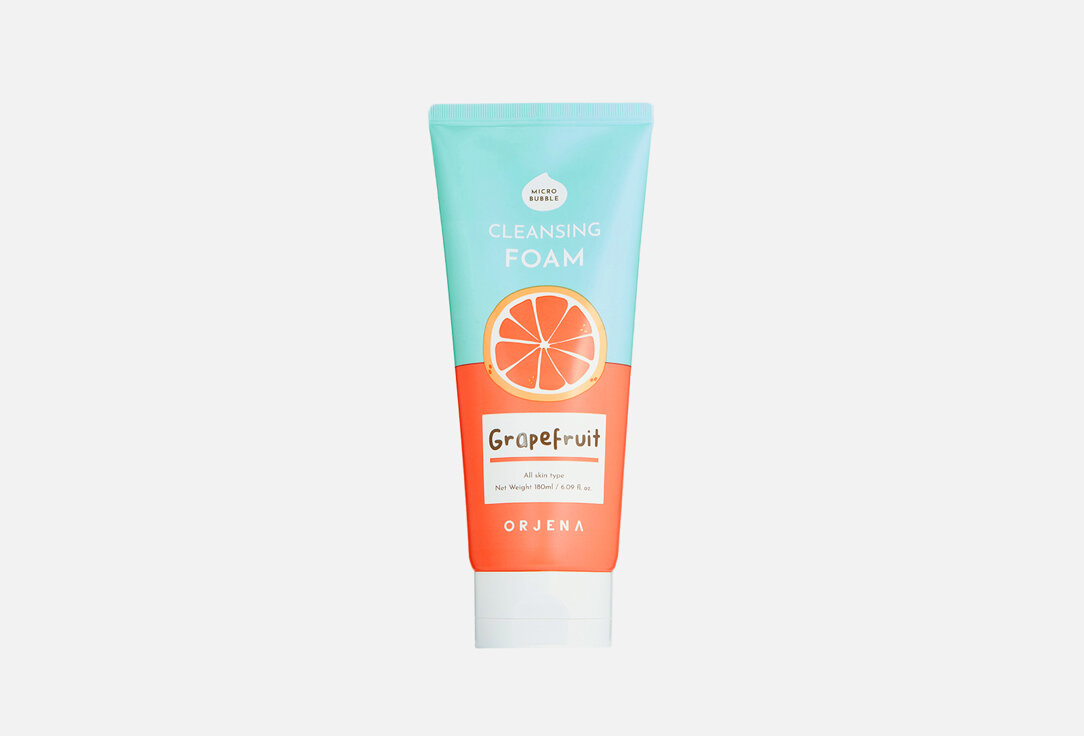 Пенка для умывания с экстрактом грейпфрута ORJENA CLEANSING FOAM Grapefruit / объём 180 мл