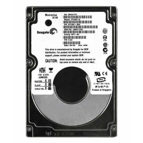 Жесткий диск Seagate 9Y1001 20Gb 5400 IDE 25 HDD 6380₽
