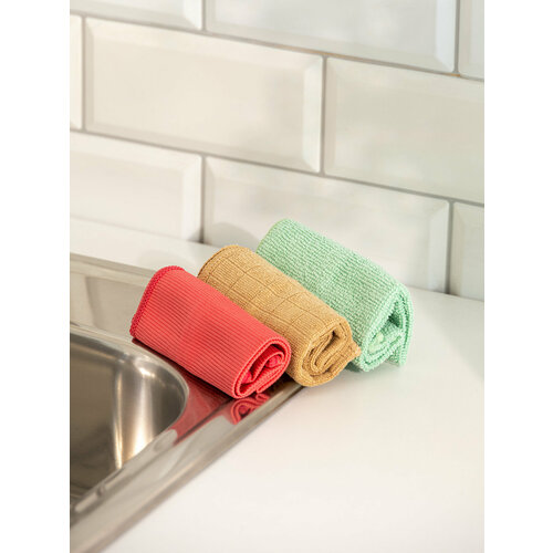 Набор салфеток DeNASTIA 30х30 см микрофибра 243₽