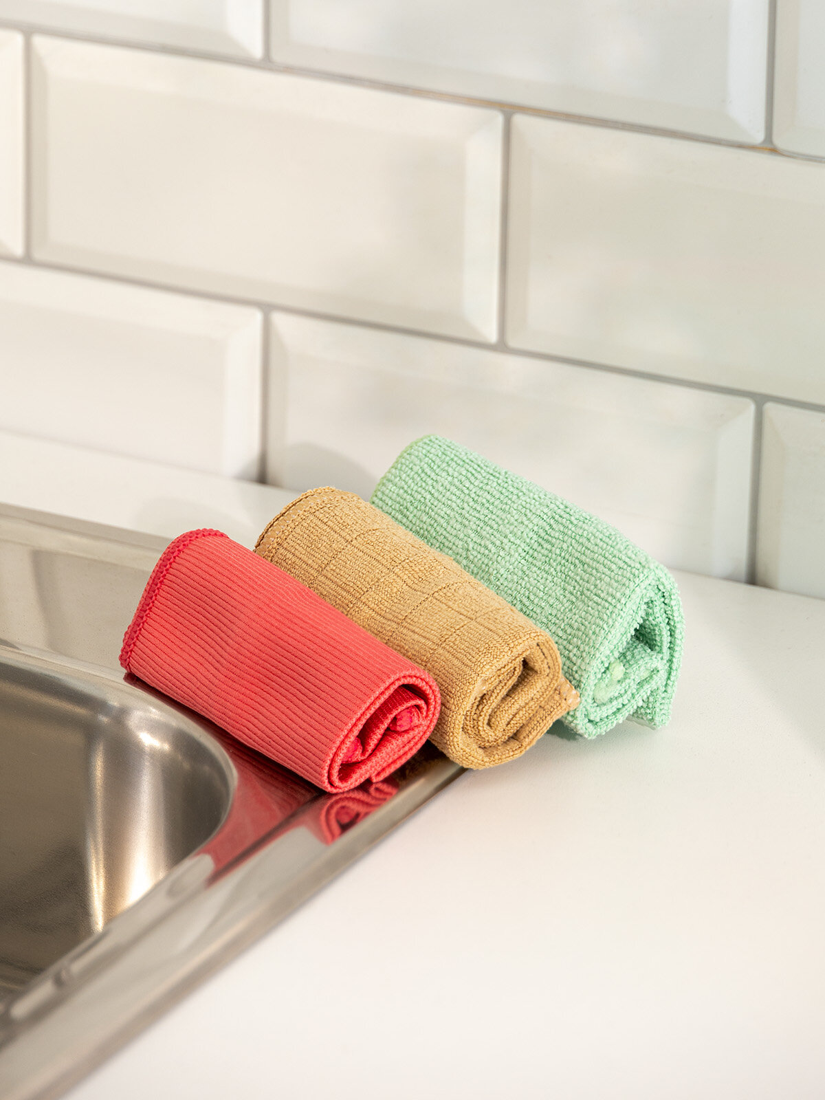 фото Набор салфеток DeNASTIA 30х30 см, микрофибра