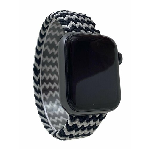 Нейлоновый ремешок для Apple Watch 1-9 SE 384041 мм без застежки черно-серый размер S 301₽