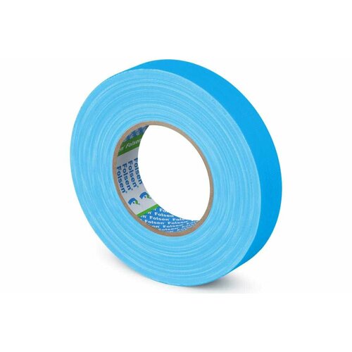 Влагостойкая флюоресцентная тканевая лента Folsen 25мм х 50м, синяя 054022550