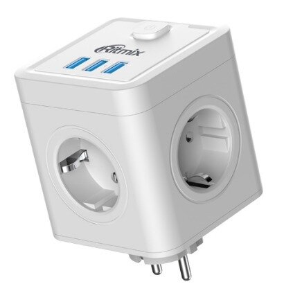 Сетевой фильтр Ritmix RM-043 White — фото 1