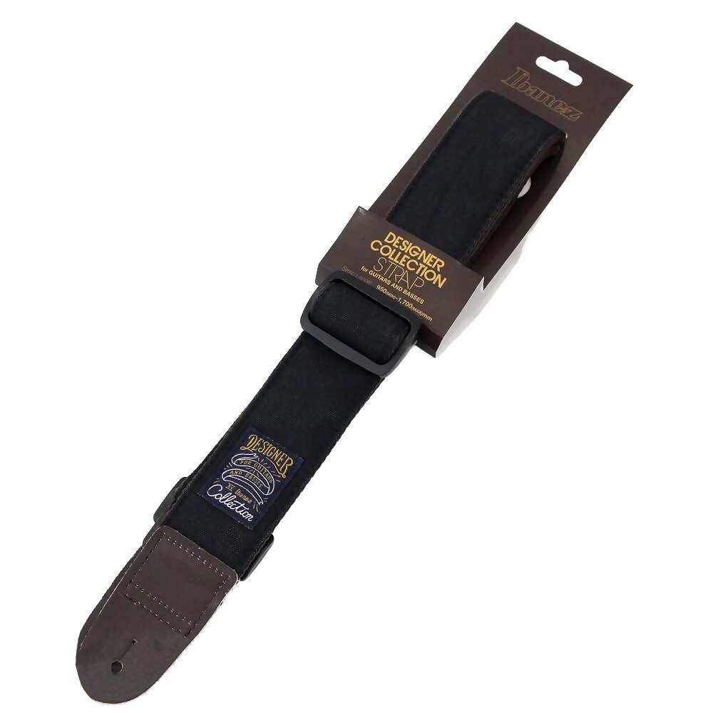 Ремень для гитары IBANEZ DCS50-BK DESIGNER COLLECTION GUITAR STRAP, BLACK — фото 1