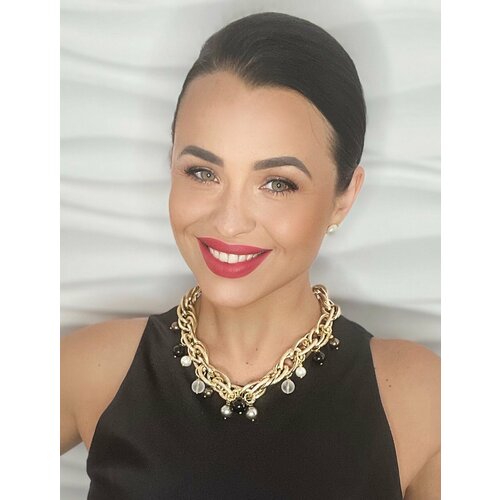 Колье MARI JOO, длина 40 см, золотистый