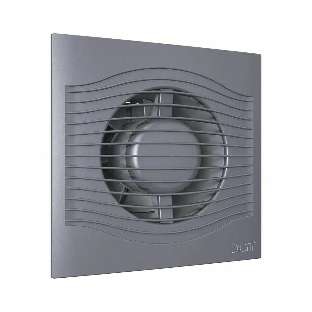 Вентилятор осевой вытяжной DICITI SLIM 4C dark gray metal с обратным клапаном D100