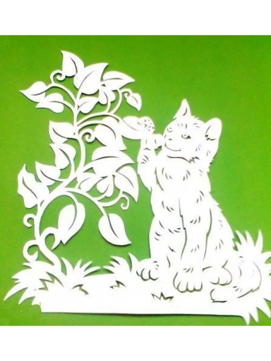 фото Деревянные заготовки Декупаж Кошка 1 шт