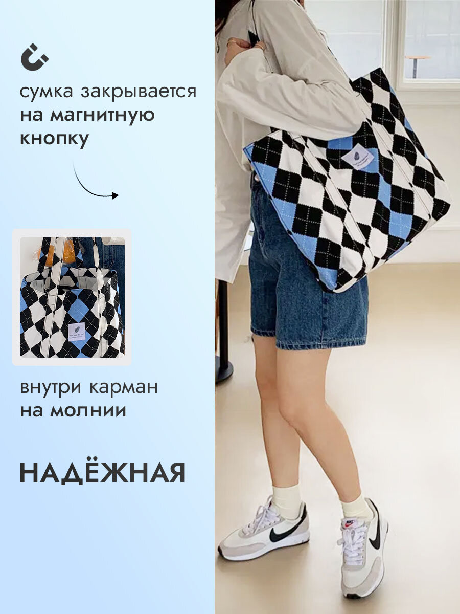 Сумка шоппер , черный — фото 1