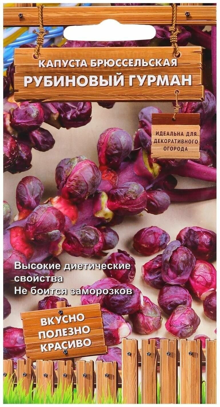 Семена Капуста брюссельская "Рубиновый гурман", 0,1 г