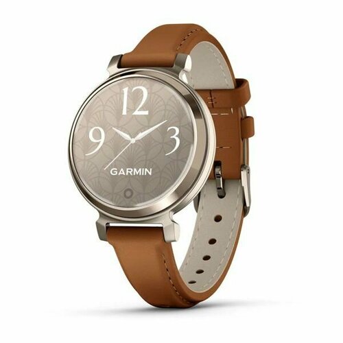 Часы Garmin Lily 2 Classic кремово-золотистые с коричневым итальянским кожаным ремешком (010-02839-02) gold, коричневый