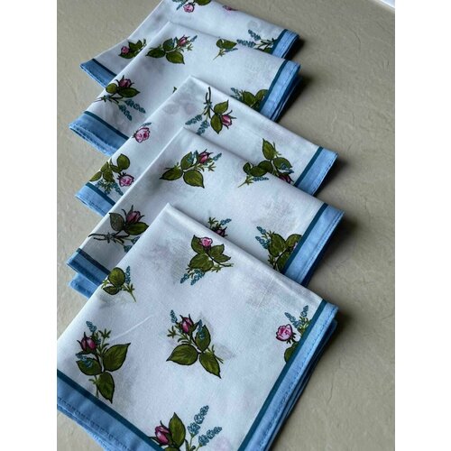 Носовой платок голубой белый 350₽