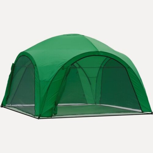 Изображение товара Тент Green Glade садовый с 4-мя боковыми стенками + 4-мя москитными стенками 16 кв. м зеленый 1264