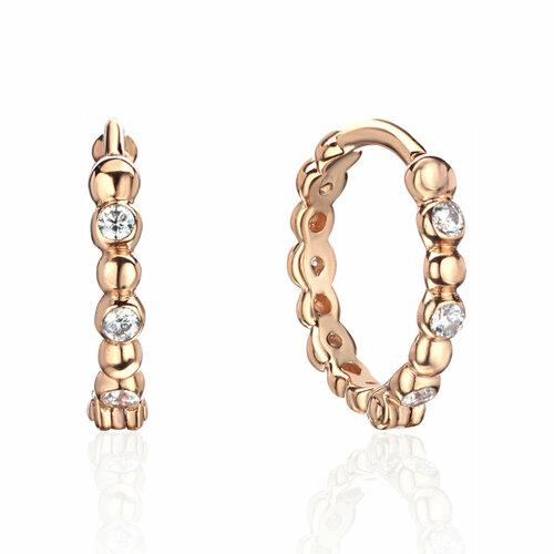 Пирсинг Эстет красное золото 585 проба фианит средний вес 038 гр бесцветный 5135₽