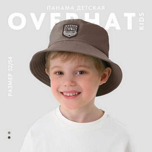 фото Панама overhat "travel time" для детей, размер 54, коричневый