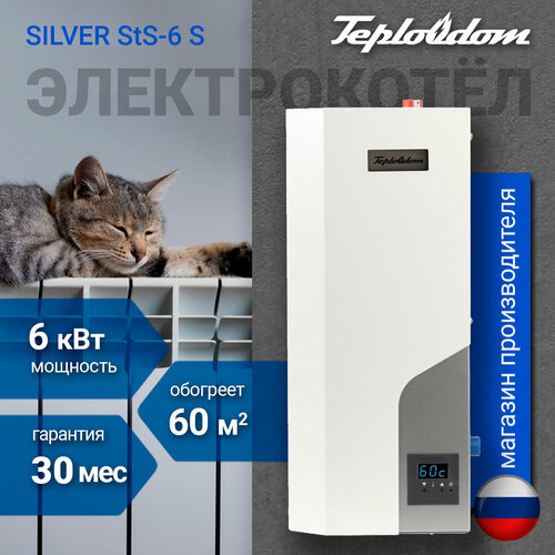 Электрический котёл Teplodom i-TRM SILVER StS-6 S для площади до 60 кв м 22000₽