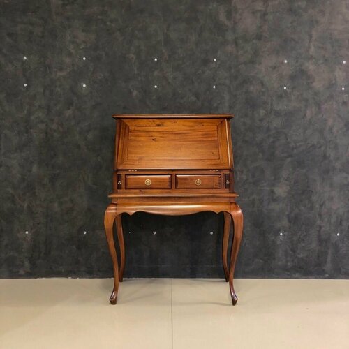 Изображение товара Стол-бюро DOMKORLEONE из красного дерева (mahogany wood) с откидной крышкой столешницей, цвет орех NAA (светло-коричневый)