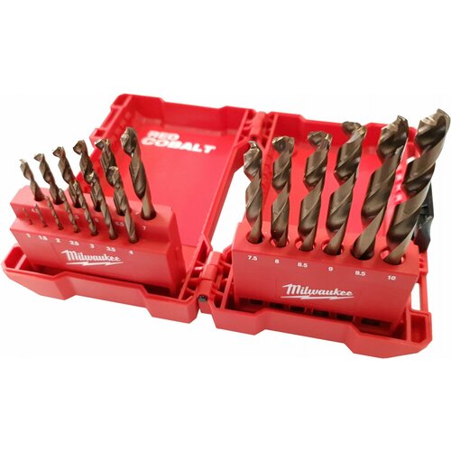 Набор сверл Milwaukee HSS-G кобальтовые по металлу 19 штук 16674₽