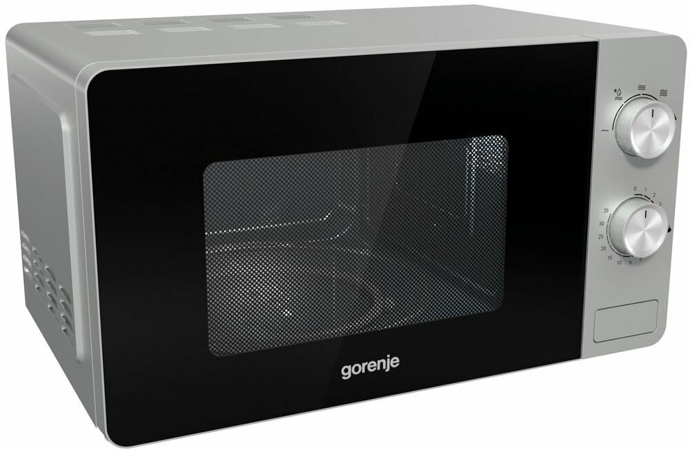 Микроволновая печь Gorenje MO20E1S, с функцией AquaClean, 20л, серебристая
