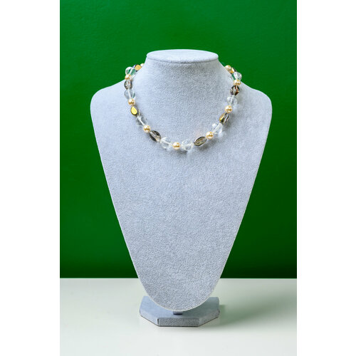 Бусы Bohemia Style, хрусталь, бесцветный, бежевый