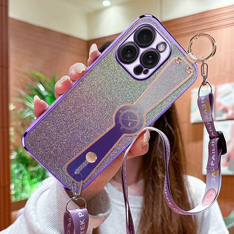 Ремешок на запястье ремешок чехол для телефона Samsung Galaxy M52 M51 M31 M21 M30S M02 M11 M12 F12 4G F23 F04 F14 F34 F55 M55 Фиолетовый For M31