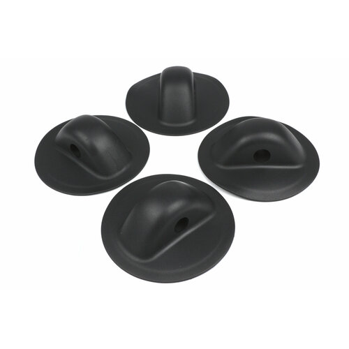 Рым леерный усиленный для лодки ПВХ, площадка d95мм, отверстие d13, для крепления навесного транца, 4шт, черный (шайба леера)