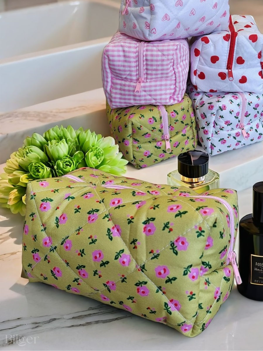 Косметичка Bilger, ширина: 12 см., высота: 10 см., длина: 17 см., , желтый, розовый — фото 1