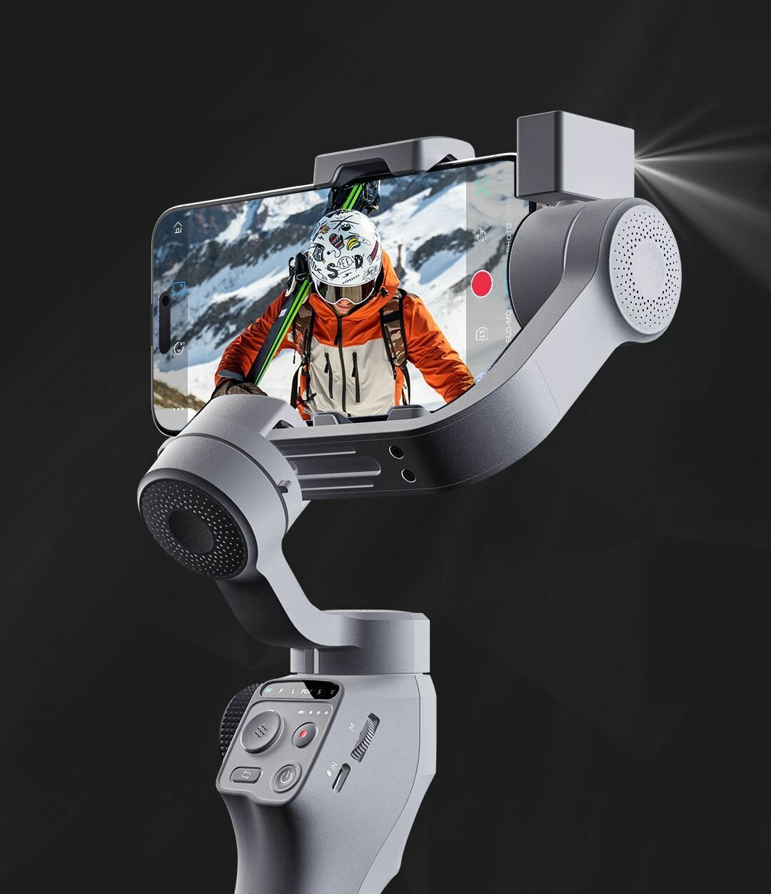 Трехосевой складной стабилизатор для смартфона FunSnap Capture 5 Three-axis Gimbal — фото 1