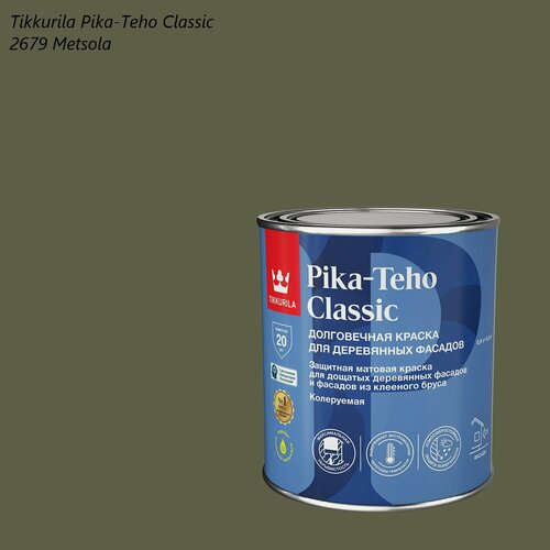 Изображение товара Краска для деревянных фасадов Tikkurila / Tikkivala Pika-Teho Classic (0,9л) 2679 Metsola