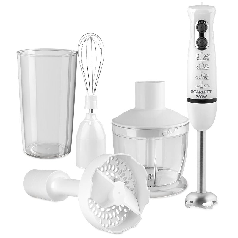 Погружной блендер Scarlett SC-HB42M33, белый