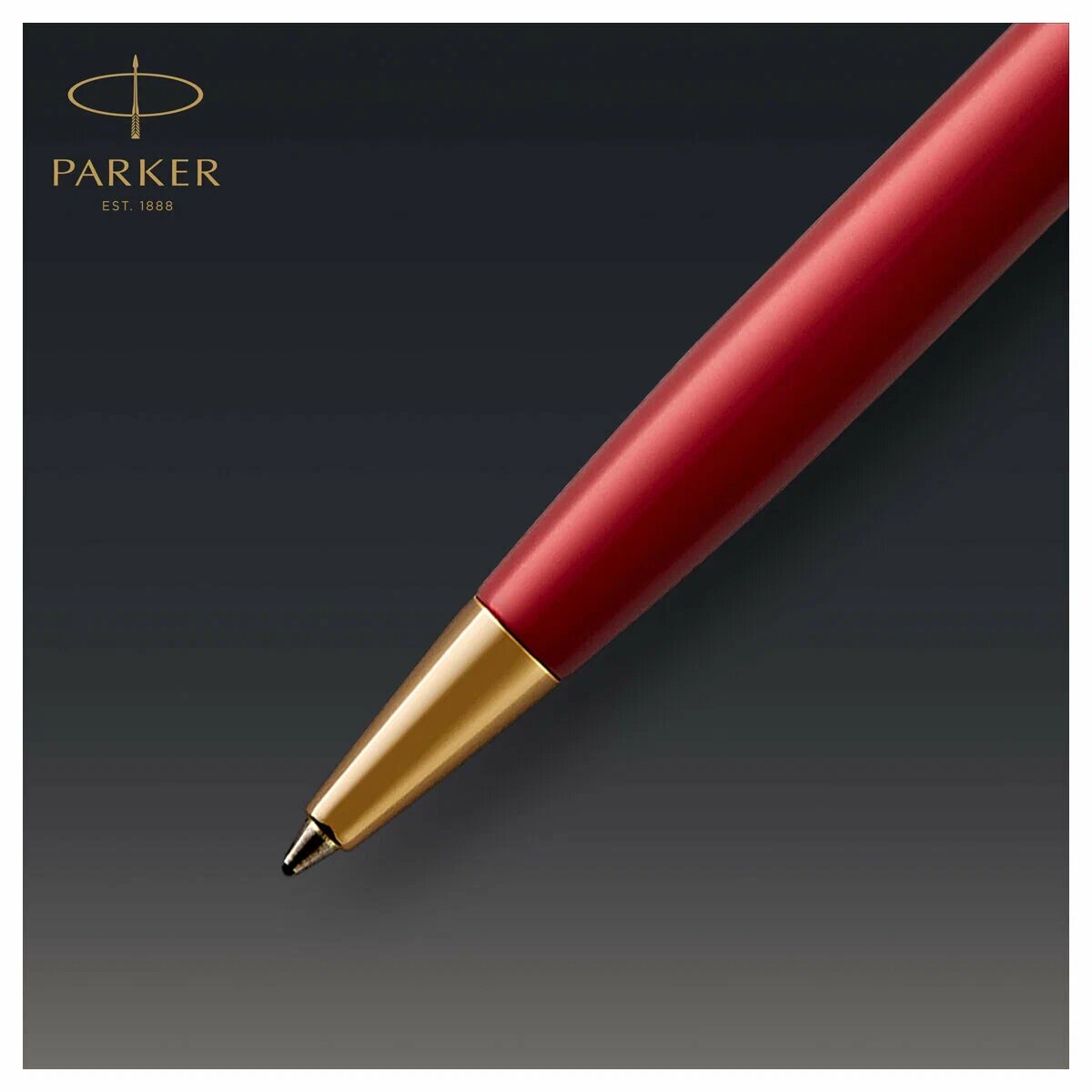 Ручка шариковая Parker Sonnet Core K439 Slim (1931477) LaqRed GT M черные чернила подар.кор. - фото №10