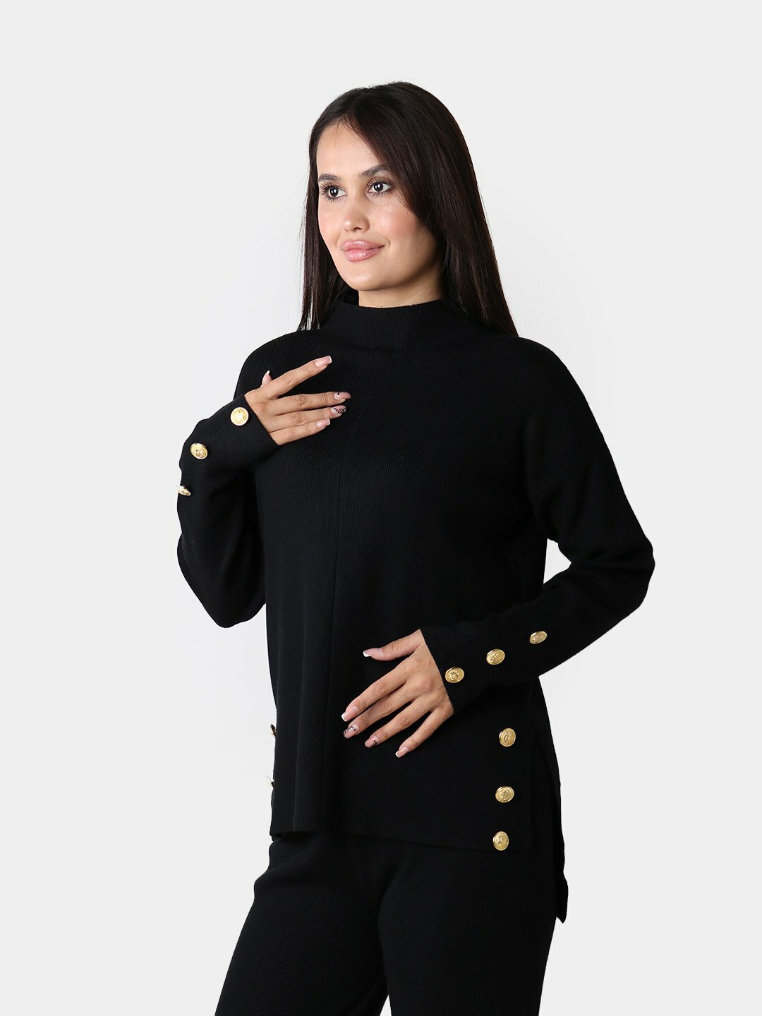 Двойка женская, штаны и свитер, Светло-бежевый, One Size — фото 1