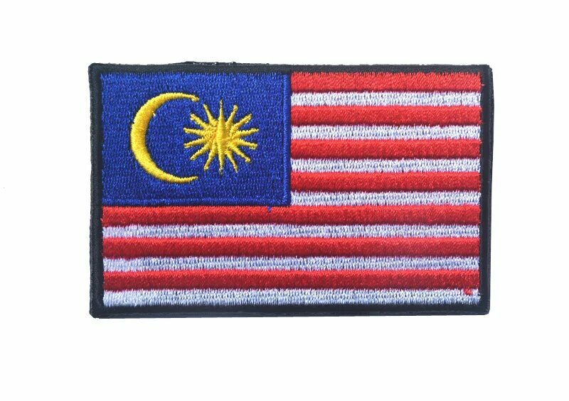 Вышитая нашивка флагов Азии Темно-синий, Malaysia