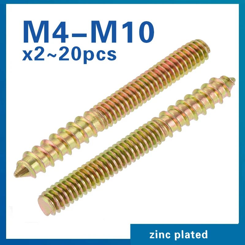 Вешалки-болты XMSJ желтые оцинкованные M4 M5 M6 M8 M10 M4x25mm 20pcs