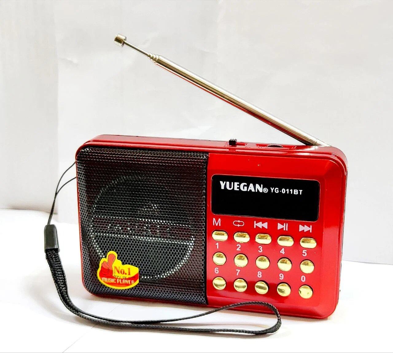 Радиоприёмник YUEGAN, портативный, FM/AM, с USB и AUX, красный, черный