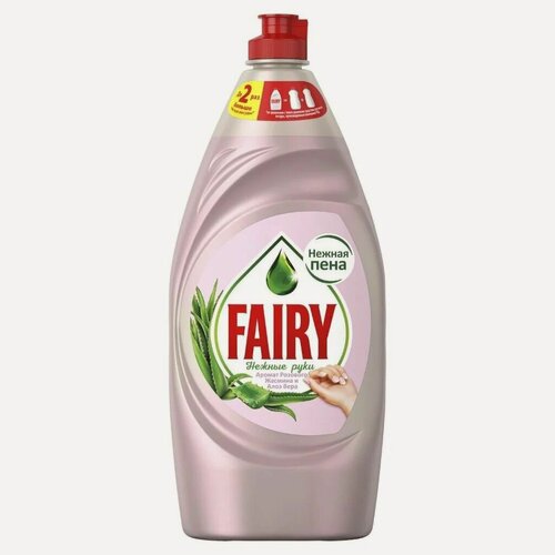 Изображение товара Средство для мытья посуды Fairy, Нежные руки Розовый жасмин и алоэ вера, 900 мл