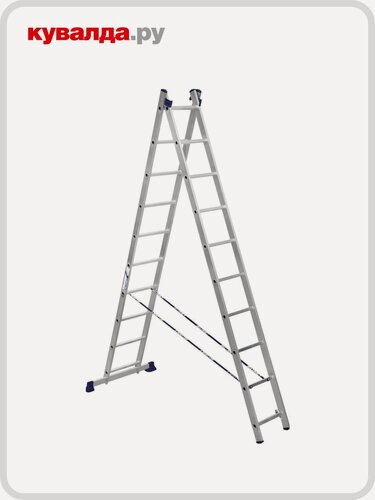 Изображение товара Лестница-стремянка двухсекционная алюмет 5210 2х10