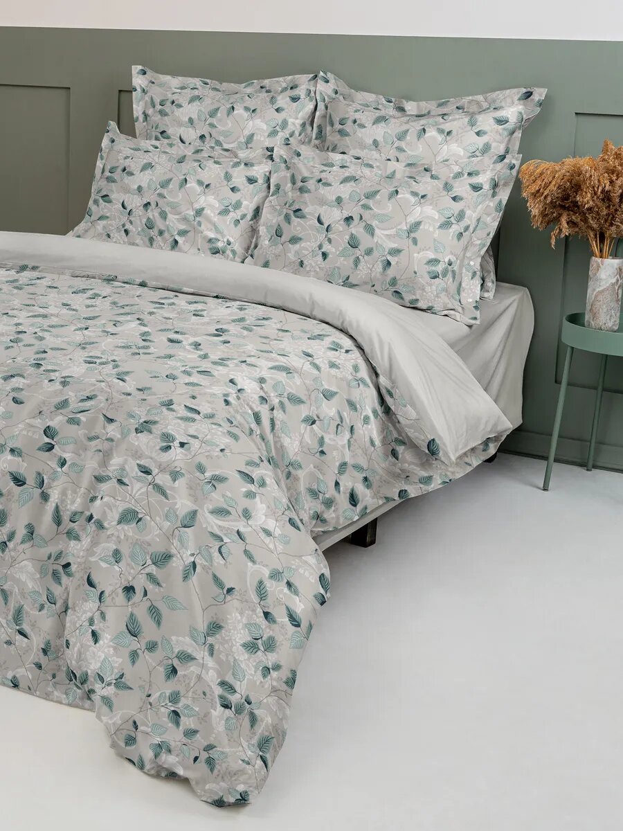 Постельное белье Евро Перкаль экодом КПБ — фото 1