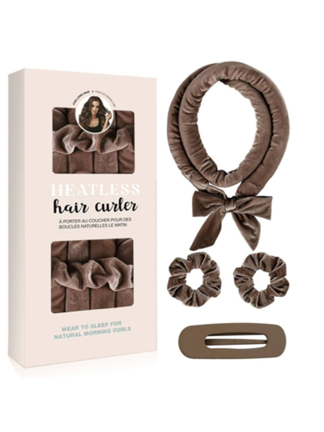 Бигуди "Керлик" для локонов поролоновые ночные мелкие, 4см, коричневые, с блеском