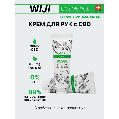 WIJI - крем для рук с коноплей и маслом ши масло конопляное cbd для щенят с куркумином 30 мл