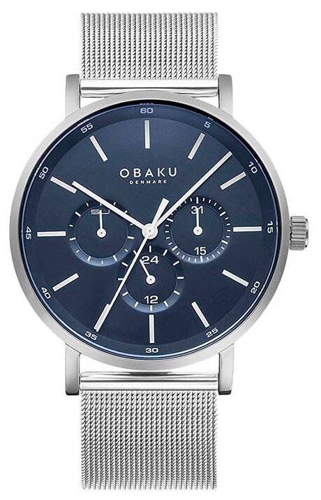 Наручные часы OBAKU Obaku Ege Ocean V246GMCLMC, серебряный, синий