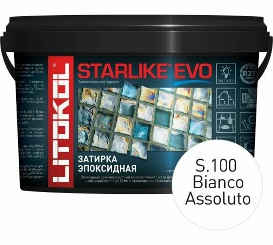 Затирка эпоксидная LITOKOL STARLIKE EVO S.100 BIANCO ASSOLUTO 1 кг