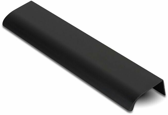 Ручка мебельная, накладная торцевая Хэнди - 300 мм, межцентровое расстояние - 224мм, цвет покрытия - Черный матовый - фотография № 6