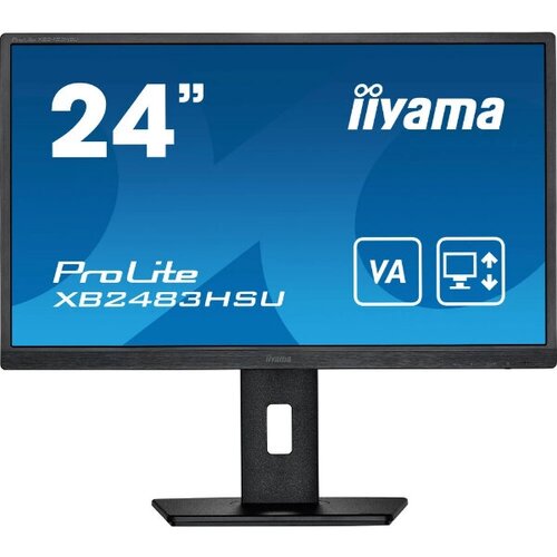 Монитор Iiyama 23.8 ProLite XB2483HSU-B5 черный VA LED 16:9 HDMI M/M матовая HAS Piv 250cd 178гр/178гр 1920x1080 75Hz DP FHD USB 5.5кг