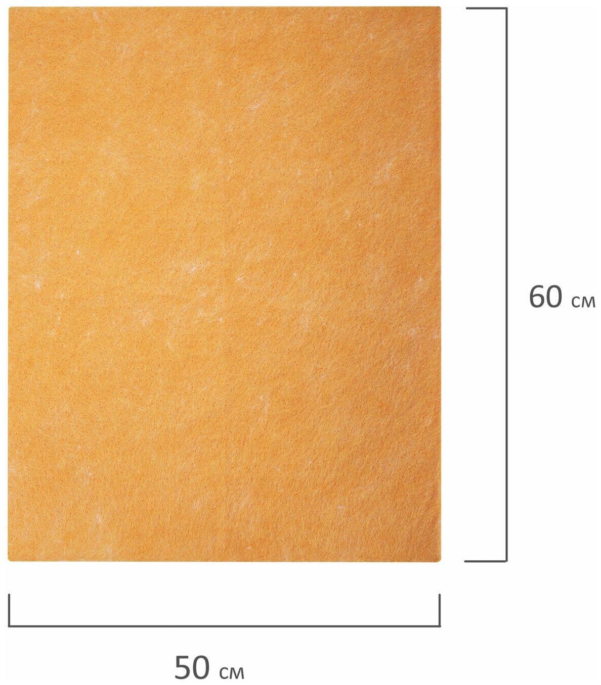 Тряпка для мытья пола, 50х60см, вискоза (ИПП), плотность 160г/м2, оранжевая, ЛАЙМА, 605486, 16шт/партия - фото №3