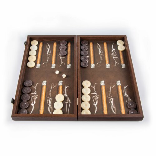 Нарды Manopoulos BACKGAMMON дерево, печатный рисунок Сигары ручная работа,48x26 см