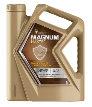 Полусинтетическое моторное масло Роснефть Magnum Maxtec 5W-40, 5 л