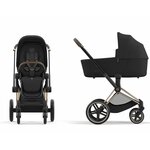 Детская коляска NEW Cybex Priam IV 2 в 1 Sepia Black шасси ROSEGOLD - изображение