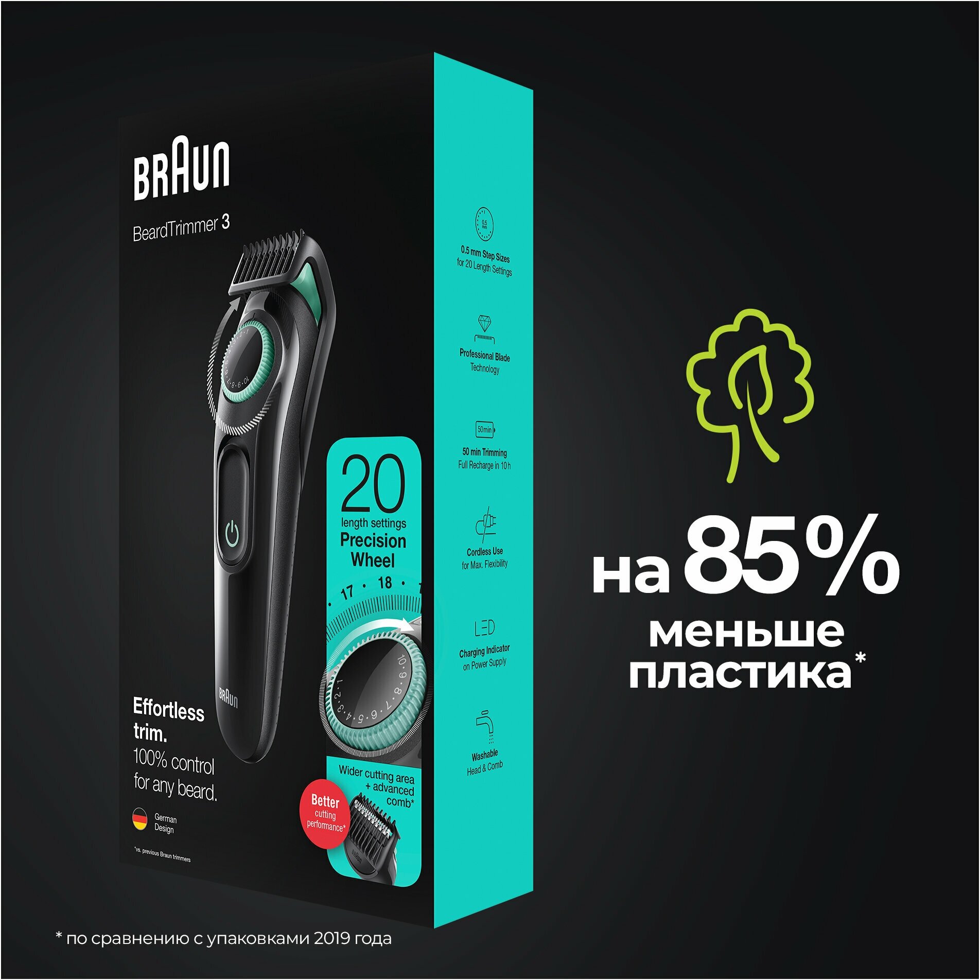 Триммер для волос BEARD BT3321 BLK/VTGRN BOX MN BRAUN - фото №19