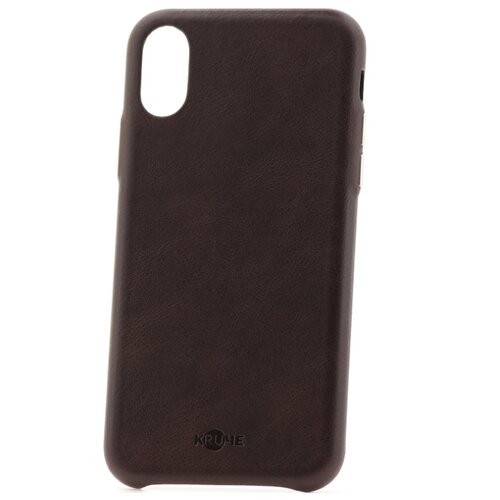 фото Чехол на ip x kruche натуральная кожа коричневый